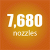7,680 nozzles